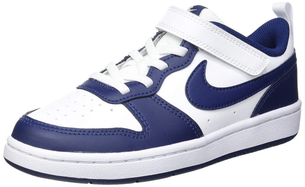 NWT Nike Kids Court Borough Low 2 White Blue 1Y
